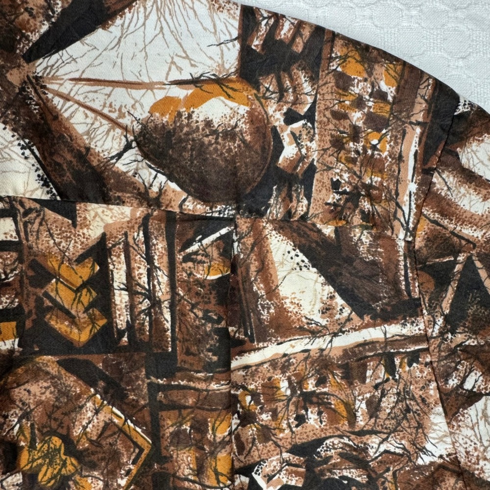 Vintage Malihini Hawaii Aloha Shirt Abstract Polynesian Tribal Brown 60s 70s - Picture 5 of 9
